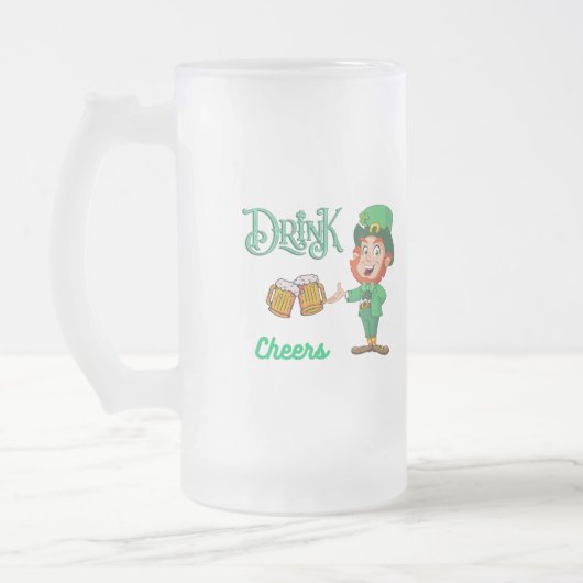 Chope Givrée Boire avec un Leprechaun sur un (Gauche)