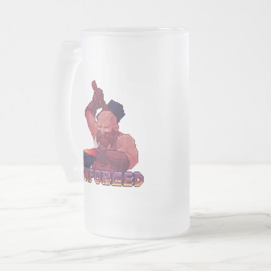 Chope Givrée Boisson de bière forgée en fer (Devant gauche)