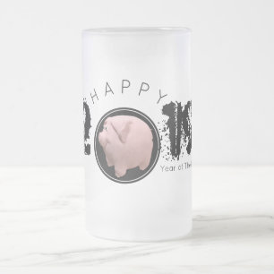 Chope Givrée Bonne année PIg Grand 2019 Original 3D Frosted G
