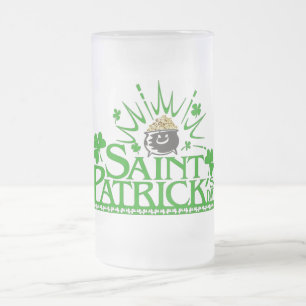 Chope Givrée Bonne fête de la Saint-Patrick Stein en verre dépo