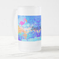 Boug en verre de Flamant rose personnalisé pour pa