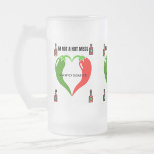 Chope Givrée Bouteille en verre dépoli