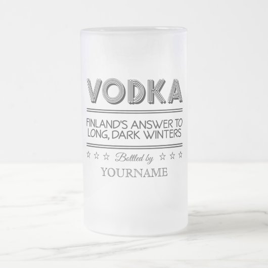 Chope Givrée Boutons VODKA personnalisés (Centre)
