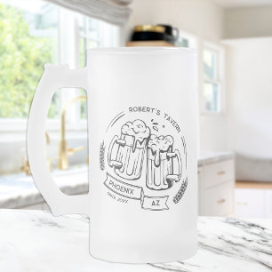 Chope Givrée Cadeau Personnalisé Pour Amateur De Bières Barre D