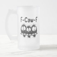 Cadeaux de citation d'oiseau drôle F-Caw-F