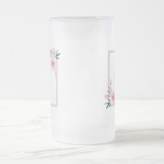 Chope Givrée Cadre initial rose pâle (Centre)