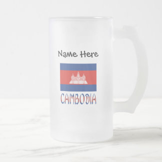 Chope Givrée Cambodge Drapeau Cambodgien Nom Personnalisé 