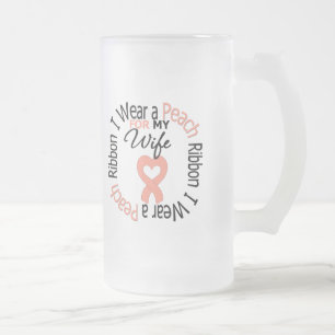 Chope Givrée Cancer utérin je porte le ruban de pêche pour mo