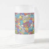 Chope Givrée Caractères graffitis colorés Motif (Devant droit)