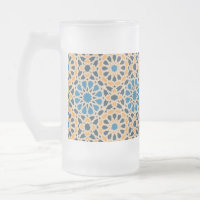 Carreau géométrique marocain & motif orange