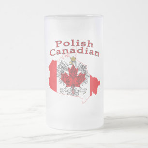 Chope Givrée Carte du drapeau canadien polonais