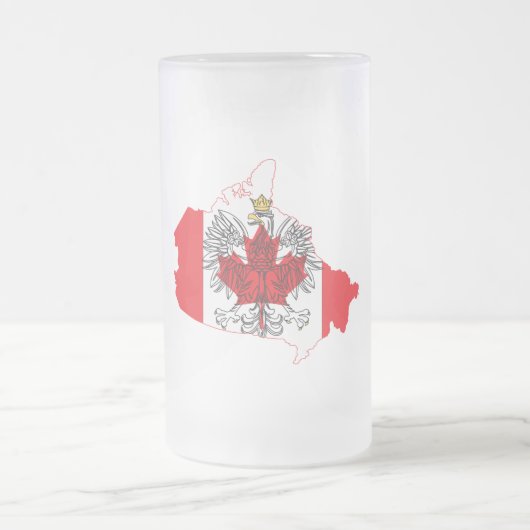 Chope Givrée Carte du drapeau de Pologne Canada (Centre)