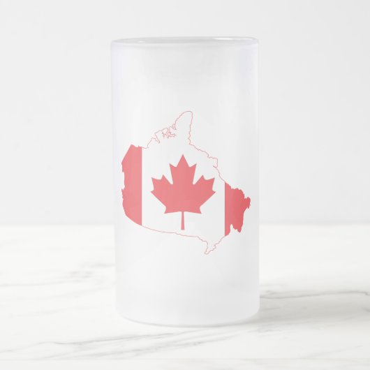 Chope Givrée Carte du drapeau du Canada (Centre)