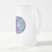 Chope Givrée Cercles fractaux en bleu rose violet vert (Devant droit)