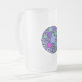 Chope Givrée Cercles fractaux en bleu rose violet vert (Devant gauche)