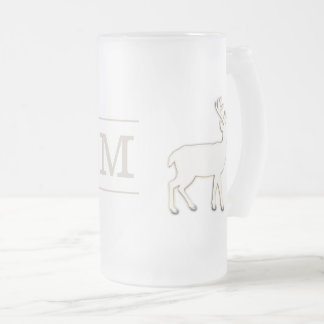 Chope Givrée Cerfs communs avec le verre Stein de monogramme