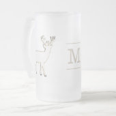 Chope Givrée Cerfs communs avec le verre Stein de monogramme (Devant gauche)