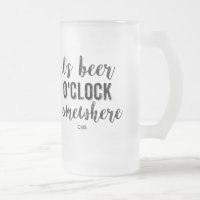 C'est Beer O'Clock Quelque part drôle Monogramme V