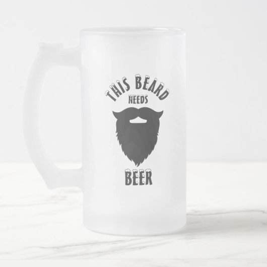 Chope Givrée Cette barbe a besoin de bière, (Gauche)