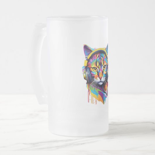 Chope Givrée Chat dans les écouteurs (Devant gauche)