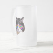Chope Givrée Chat dans une perruque + Lunettes de soleil (Peint (Devant gauche)