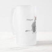 Chope Givrée Chat gris et blanc attentif (Devant gauche)