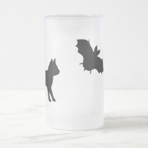 Chope Givrée Chat noir avec chauve-souris