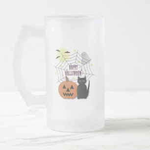Chope Givrée Chat noir et Citrouille pas effrayant Halloween