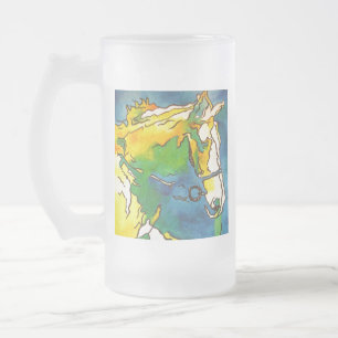 Chope Givrée "Cheval et Bridle Colorée Black Outline Art" #ho