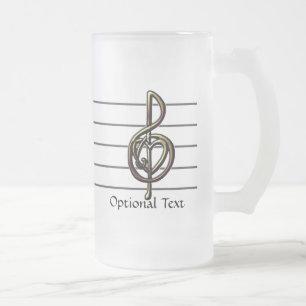 Chope Givrée Choisir une couleur Embossée Look Treble Clef et