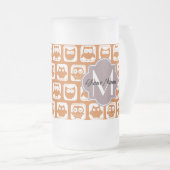 Chope Givrée Chouettes orange monogrammes (Devant droit)