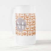 Chope Givrée Chouettes orange monogrammes (Devant gauche)