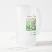 Chope Givrée Christmas Best Chat Papa Ever Photo pour animaux (Devant droit)