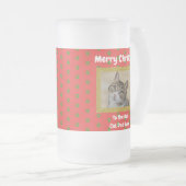 Chope Givrée Christmas Best Chat Papa Ever Photo pour animaux (Devant droit)