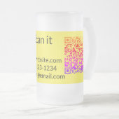 Chope Givrée Code QR minimal simple ajouter un logo scanner nom (Devant droit)