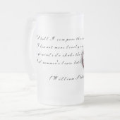 Chope Givrée Coeur métallique avec sonnet de Shakespeare 18 (Devant gauche)