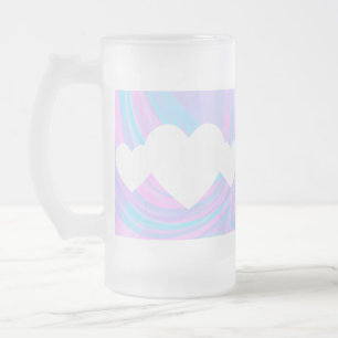 Chope Givrée Cœurs de la Saint-Valentin et rose coloré abstrait