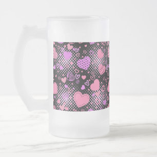 Chope Givrée Coeurs roses Motif 01 Black BG