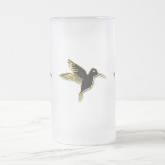Chope Givrée Colibri doré avec les ailes déployées (Centre)