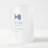 Chope Givrée Collet de cérémonie nœud papillon bleu (Devant gauche)