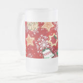 Chope Givrée Cookies de Noël et flocons de neige en rouge (Devant gauche)