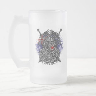 Chope Givrée Corbeaux d'Odin épées Mythologie Viking drapeau Au