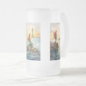 Chope Givrée Coucher de soleil rêvé de sirène avec cheveux roug (Devant droit)