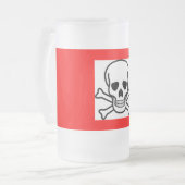 Chope Givrée crâne et os Bouteille de bière (Devant gauche)