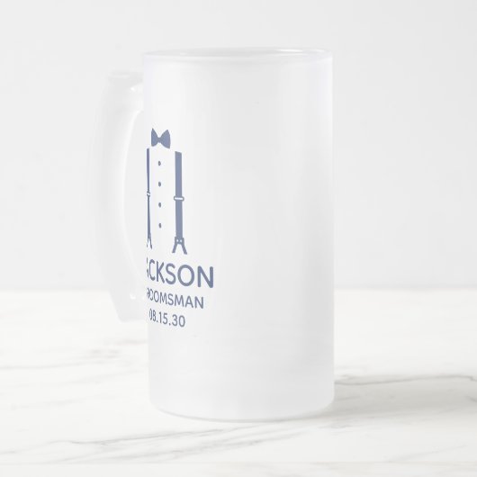 Chope Givrée Cravate bleue de garçon d'honneur (Devant gauche)