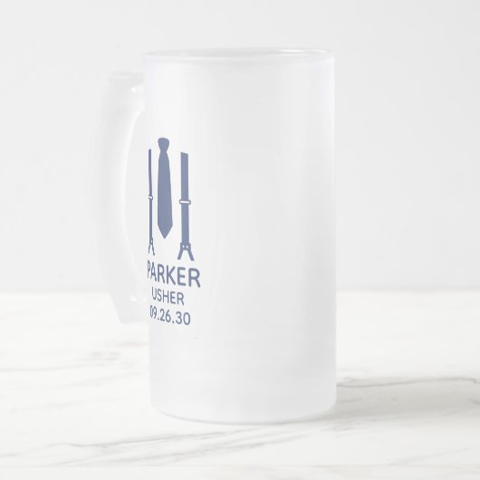 Chope Givrée Cravate Bleue Garçon d'Honneur (Devant gauche)