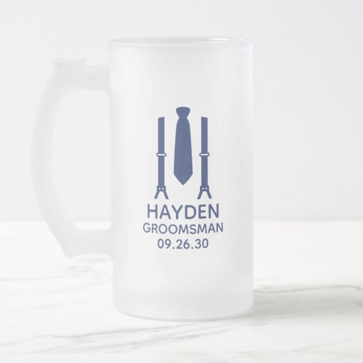 Chope Givrée Cravate bleue pour garçon d'honneur (Gauche)