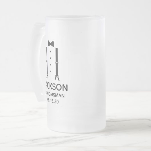 Chope Givrée Cravate Groomsman Black Bow (Devant gauche)