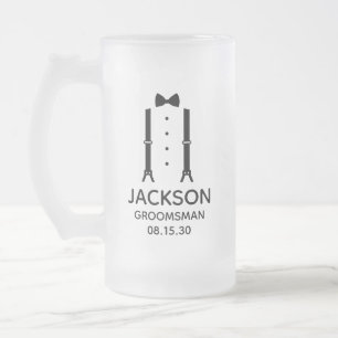 Chope Givrée Cravate Groomsman Black Bow