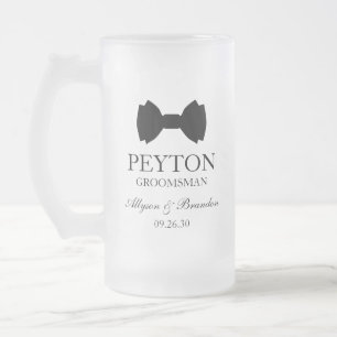 Chope Givrée Cravate Groomsman Black Bow